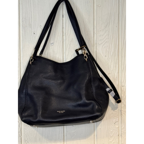 Kate Spade Black Leather Shoulder Bag - Picture 1 of 14
